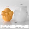 Silicone mould Easter egg with bow, 65x74 mm