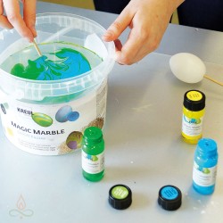 Marbling paint set, metallic, 6 x 20 ml