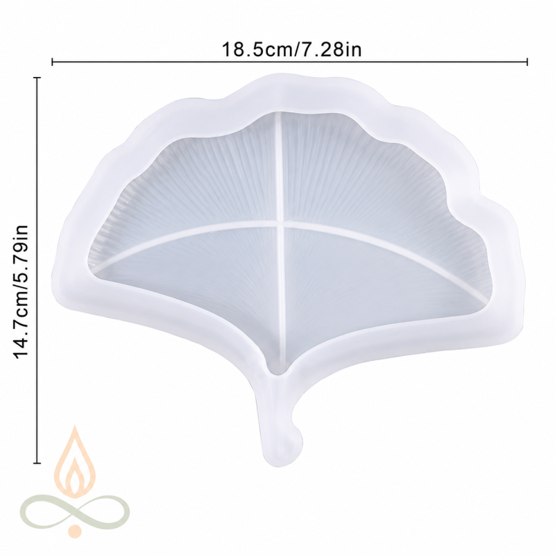 Silicone mold Ginkgo leaf tray, 115x175 mm