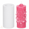 Candle mould Rose garland pillar, silicone, 44x106 mm