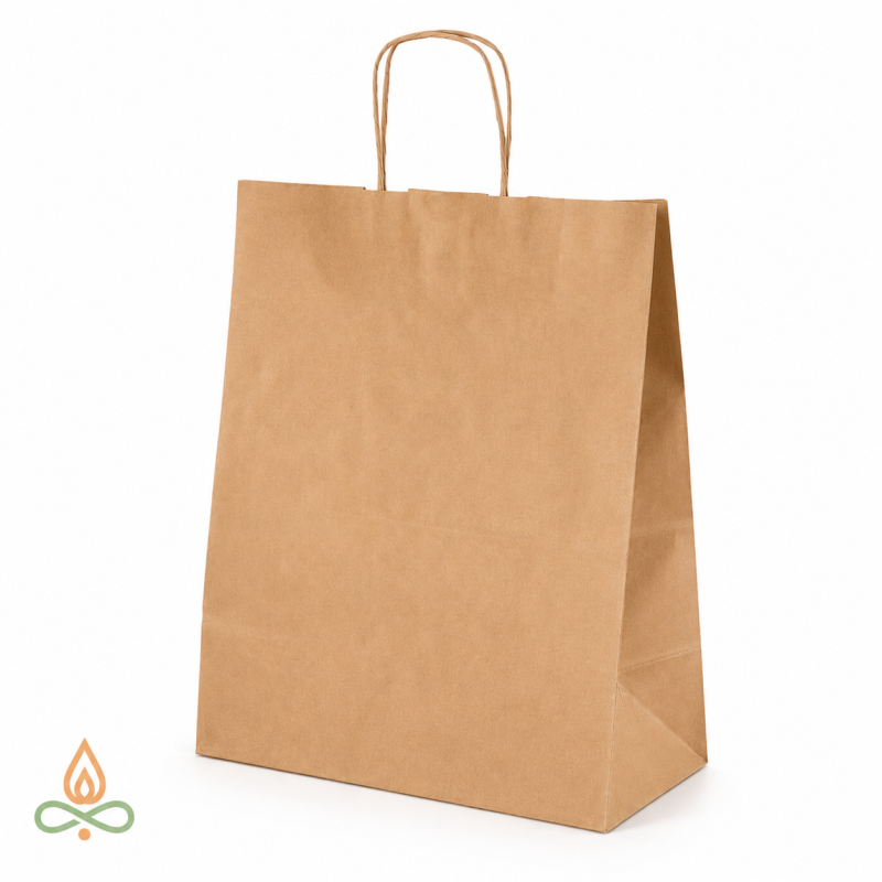 Paper bag with handles, 35x15x45 cm, brown