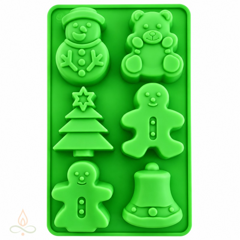 Silicone mould New Year set, 80x70x35 mm, 6 pcs.